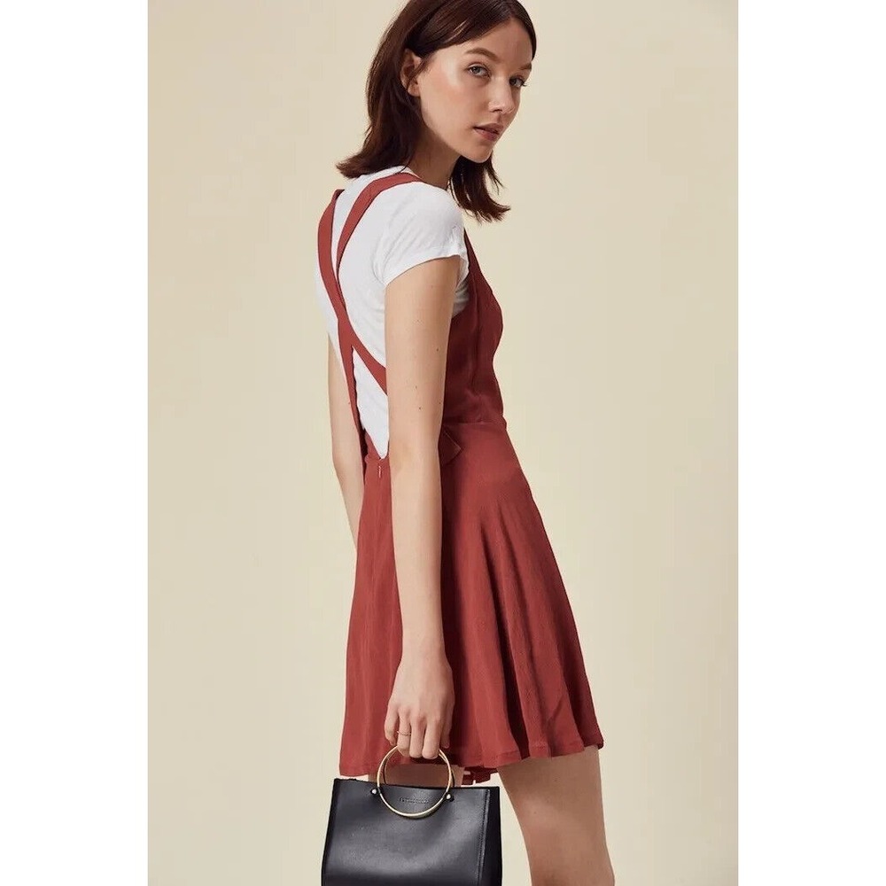 Stil. Princeton Dress Rust Size Medium 100% Rayon